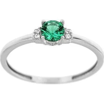 Prsten Zlatnictví U Kostela Dámský prsten se zeleným kamínkem 3478BZ 60 4243-23600364