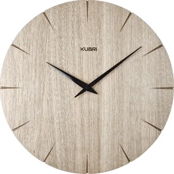 Hodiny KUBRi HRC0098 - Velké dubové hodiny řízené signálem s tichým chodem