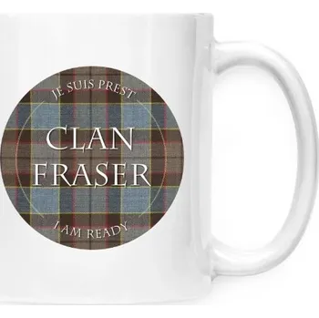 Hrnek malý bílý s potiskem Clan Fraser