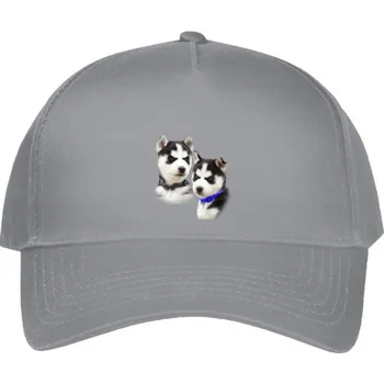Pánské oblečení Kšiltovka s potiskem Sibiřský husky