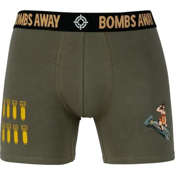 Boxerky FOSTEX Trenýrky Boxer BOMBS AWAY ZELENÉ velikost: XL