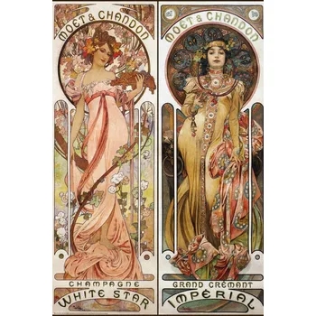 Plakát Plakát, Obraz - Moet & Chandon, Alfons Mucha