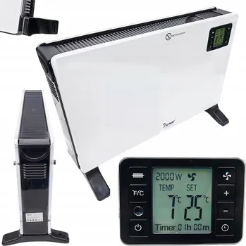 Průmyslové topidlo Elektrický konvektor s LCD a termostat turbo 2000W