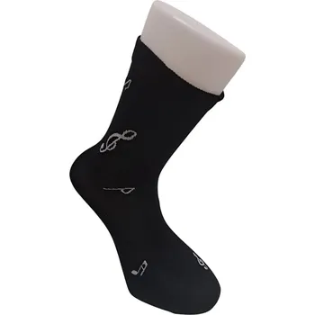 Dámské ponožky Aura Via Veselé ponožky Hudba Černé 35-38