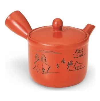 Konvice na čaj Keramická konvice Kyusu hnědá var. X 400 ml