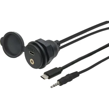 Elektrická zásuvka USB-C + AUX zásuvka s kabelem