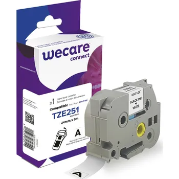 Páska Brother TZE-251 ( TZE251 ) Black/White 24mm x 8m kompatibilní WECARE