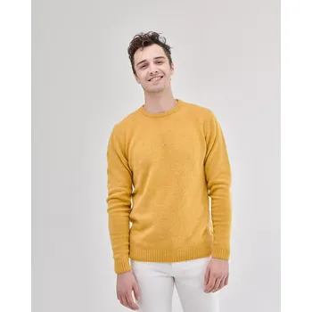 Pánský svetr Pánský vlněný svetr Lambswool Žlutá XXL