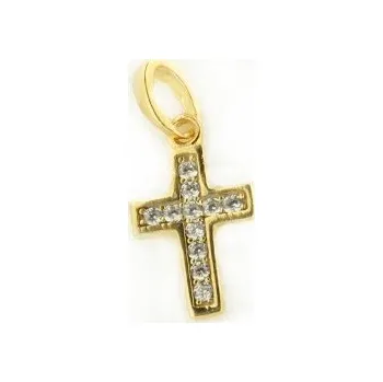 Přívěsek Zlatý přívěsek křížek ze žlutého zlata