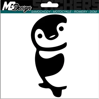 Samolepicí dekorace na vozidlo SAMOLEPKA Grafika na auto Tučňáček na dveře TUČŇÁK Tučňák 15x6,5