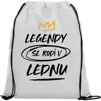 Sportovní vak Vak na záda - Legendy se rodí v lednu Černá