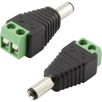 FK-NAKON-VID5521-SVORKY, Konektor DC 5,5 x 2,1mm, vidlice se svorkovnicí šroubovací