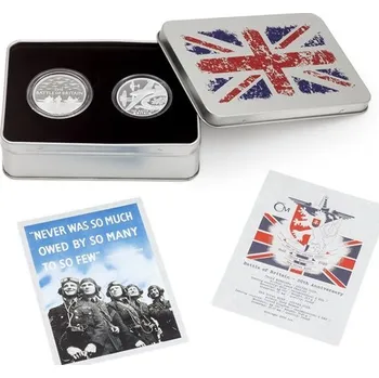 Sada dvou stříbrných mincí - Bitva o Británii proof