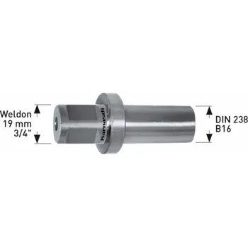 Redukce 19mm (3/4") pro jádrové vrtačky - s kuželem B16 , Karnasch 20.1384