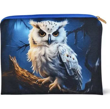 Penál Malá voděodolná taštička s potiskem a zapínáním na zip - Sova