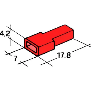 Auto elektroinstalace IMP Kryt dutinky 4,8mm červený