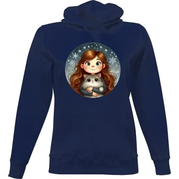 Dámská mikina Dámská mikina s kapucí s potiskem Zimní objetí dámské