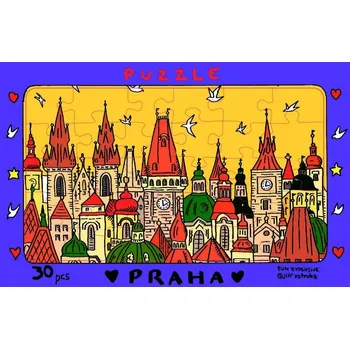 Puzzle Puzzle Barevné věže Prahy 30 dílků