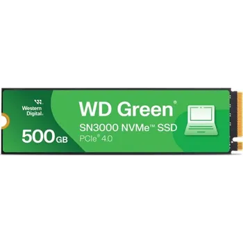 Interní pevný disk WD GREEN SSD 500GB SN3000 Powered by SanDisk, PCIe Gen4x4, M.2 2280, (R:5000/W:4100 MB/s)