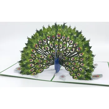 3D Přání Peacock Majesty