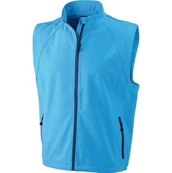Daiber Pánská Softshell vesta JN1022 Barva: Modrá azurová, Velikost: 3XL