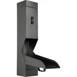 KJG výtok do sudu hranatý 100x100 mm / pozink RAL 7016 antracit