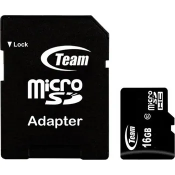 Paměťová karta Paměťová karta Team 16GB + adaptér SD