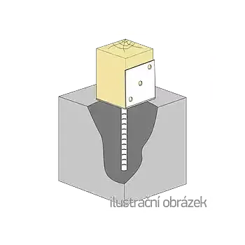 Patka kotevní do betonu Typ L 120x100x4,0