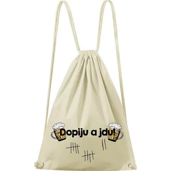 Městský batoh DOBRÝ TRIKO Bavlněný batoh Dopiju a jdu Barva: Natural