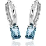 Zlatnictví U Kostela Kroužky z bílého zlata s modrým kamenem 7392b 959082295