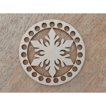 Vánoční ozdoba Vánoční baňka k obháčkování – 8cm – hvězda