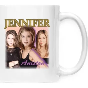 Hrnek malý bílý s potiskem Jennifer Aniston