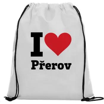 Sportovní vak Vak na záda - I love Přerov Růžová