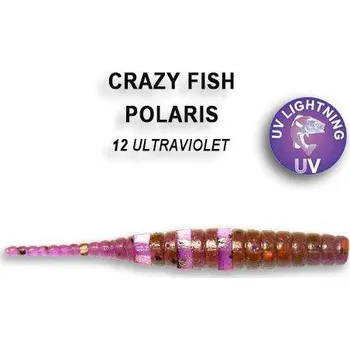 Umělá nástraha Gumová nástraha Crazy Fish Polaris 4,5cm 12 Ultraviolet (8ks)