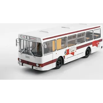 autíčko LAZ-4969 autobus 1:43 - MODIMIO - Naše autobusy časopis s modelem #09 specialně LAZ-4969 Café Food Truck - kovový model autobusu