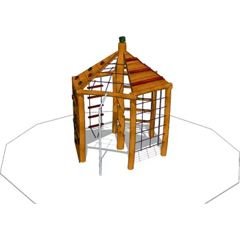 Dětské hřiště Playground System DĚTSKÉ HŘIŠTĚ sestava z akátu - Prolézačka Šapitó