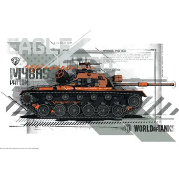 Plakát Plakát, Obraz - World of Tanks - Patton