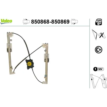 Stahovačka okna Zvedací zařízení oken VALEO 850868