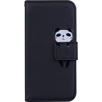 Pouzdro na mobilní telefon Pouzdro Xiaomi Redmi 14C knížkové černé s pandou (kryt neboli obal na Xiaomi Redmi 14C)