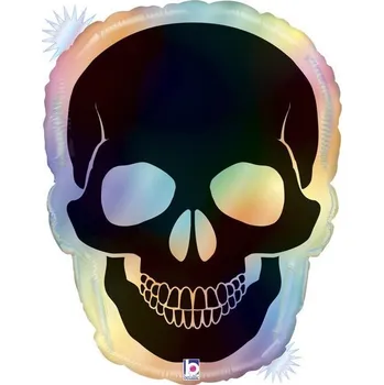 Balónek Grabo Lebka na batice 27"/69 cm fóliový balónek