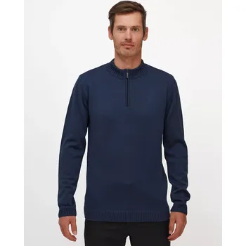 Pánský svetr Pánský svetr na zip Merino Blend Modrá S