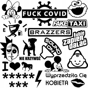 samolepka Samolepky na auto MIX voděodolné