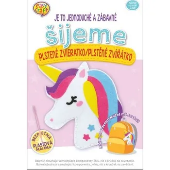 kreativní sada Jednorožec - sada pro děti na výrobu plstěného zvířátka + návod