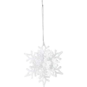 Vánoční dekorace dekorace vánoční sněhová vločka 11cm PH bílá 2ks/bal.