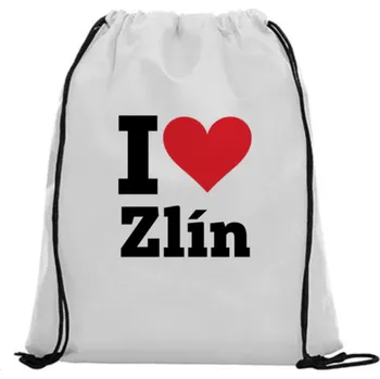 Sportovní vak Vak na záda - I love Zlín Růžová