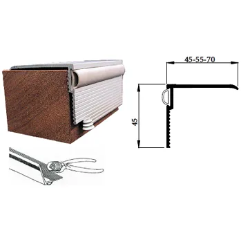 ARP - prahová lišta s těsněním pro vstupní dveře (70 x 45 mm / délka 180 cm / 1ks)