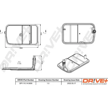 Hydraulický filtr Sada hydraulického filtru, automatická převodovka Dr!ve+ DP1110.14.0006