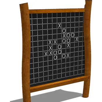 Dětské hřiště Playground System Herní doplněk z akátu - Malovací tabule piškvorky