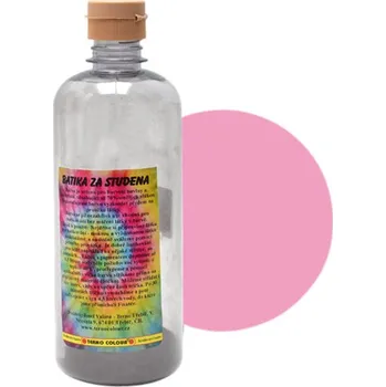 Speciální výtvarná barva Batika za studena Terno 30g v láhvi 500ml růžová