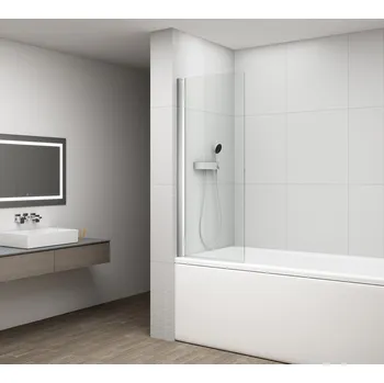 Vanová zástěna Rota vanová zástěna otočná 650 mm, chrom, čiré sklo FA650